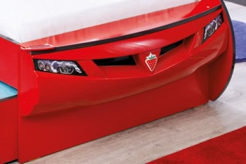 CARBED Кровать-машина Coupe с выдвижной кроватью Red 20.03.1306.00 в Кирзе - kirza.mebel54.com | фото