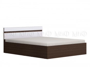 Ким кровать 1,6 (Венге/белый глянец) в Кирзе - kirza.mebel54.com | фото