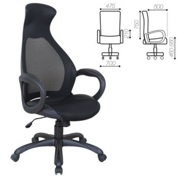 Кресло офисное BRABIX Genesis EX-517 (черное) в Кирзе - kirza.mebel54.com | фото
