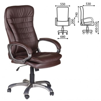 Кресло офисное BRABIX Omega EX-589 (коричневое) в Кирзе - kirza.mebel54.com | фото