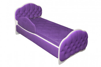 Кровать 160 Гармония 32 Фиолетовый (мягкий бортик) в Кирзе - kirza.mebel54.com | фото