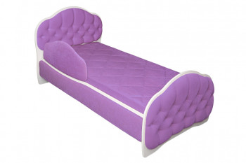 Кровать 170 Гармония 67 Светло-фиолетовый (мягкий бортик) в Кирзе - kirza.mebel54.com | фото