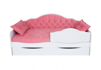 Кровать 170 серии Иллюзия Лайт 1 ящик 89 Розовый (подушки) в Кирзе - kirza.mebel54.com | фото