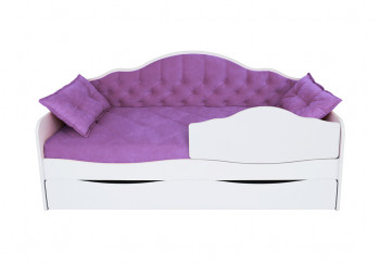 Кровать 190 серии Иллюзия Лайт 1 ящик 32 Фиолетовый (подушки) в Кирзе - kirza.mebel54.com | фото