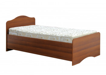 Кровать одинарная 900-1 без матраса (круглые спинки) Орех Таволато в Кирзе - kirza.mebel54.com | фото
