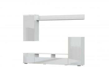Мебель для гостиной МГС 4 (Белый/Белый глянец) в Кирзе - kirza.mebel54.com | фото
