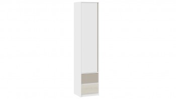 Шкаф для белья комбинированный «Сканди» Дуб Гарден/Белый/Глиняный серый в Кирзе - kirza.mebel54.com | фото