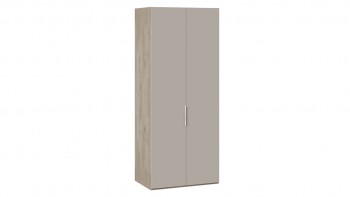 Шкаф для одежды с 2 глухими дверями «Эмбер» Баттл Рок/Серый глянец в Кирзе - kirza.mebel54.com | фото