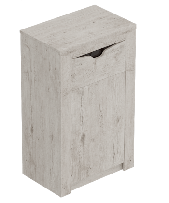 Тумба с дверцей и ящиком Соренто Дуб бонифаций/Кофе структурный матовый в Кирзе - kirza.mebel54.com | фото